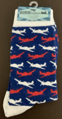 Born Airplane aviator socks